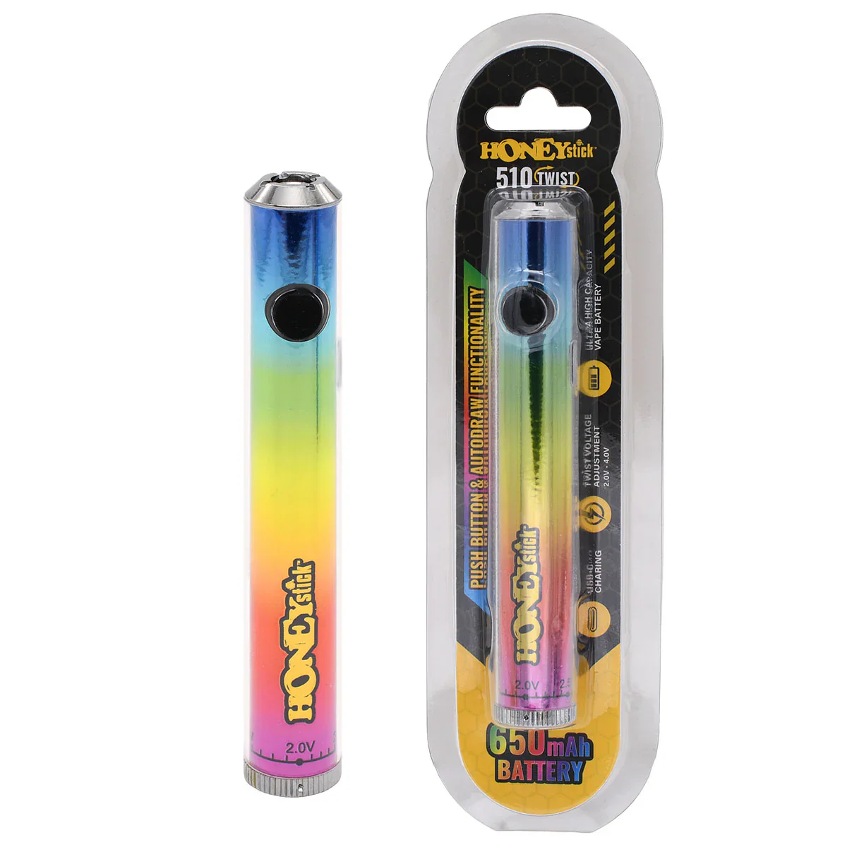 Honeystick Designer Twist 510 Thread Cart Vape Pen Battery - Image 21