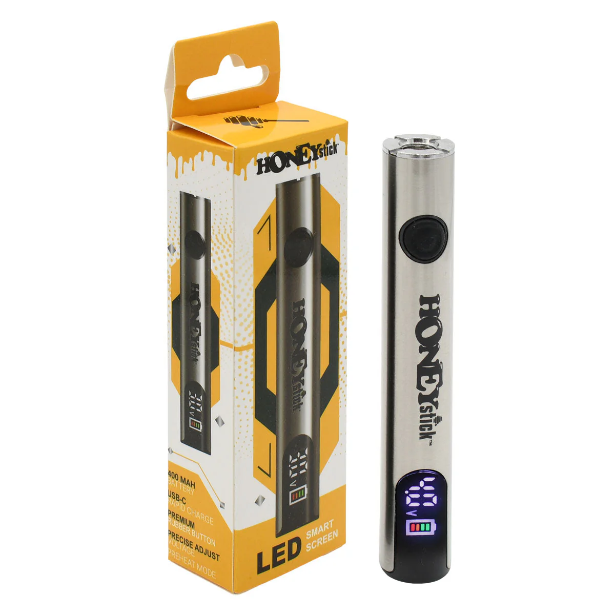 Honeystick Digital 510 Thread Vape Cart Pen Battery - Image 17