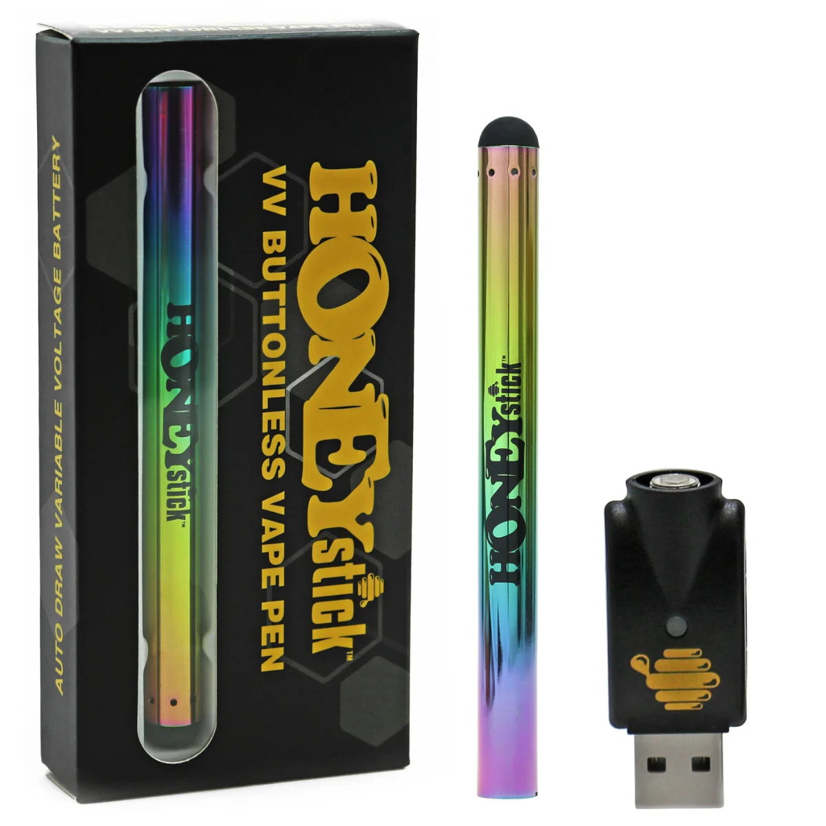 Honeystick Buttonless VV510 Thread Cart Vape Pen Battery - Image 3