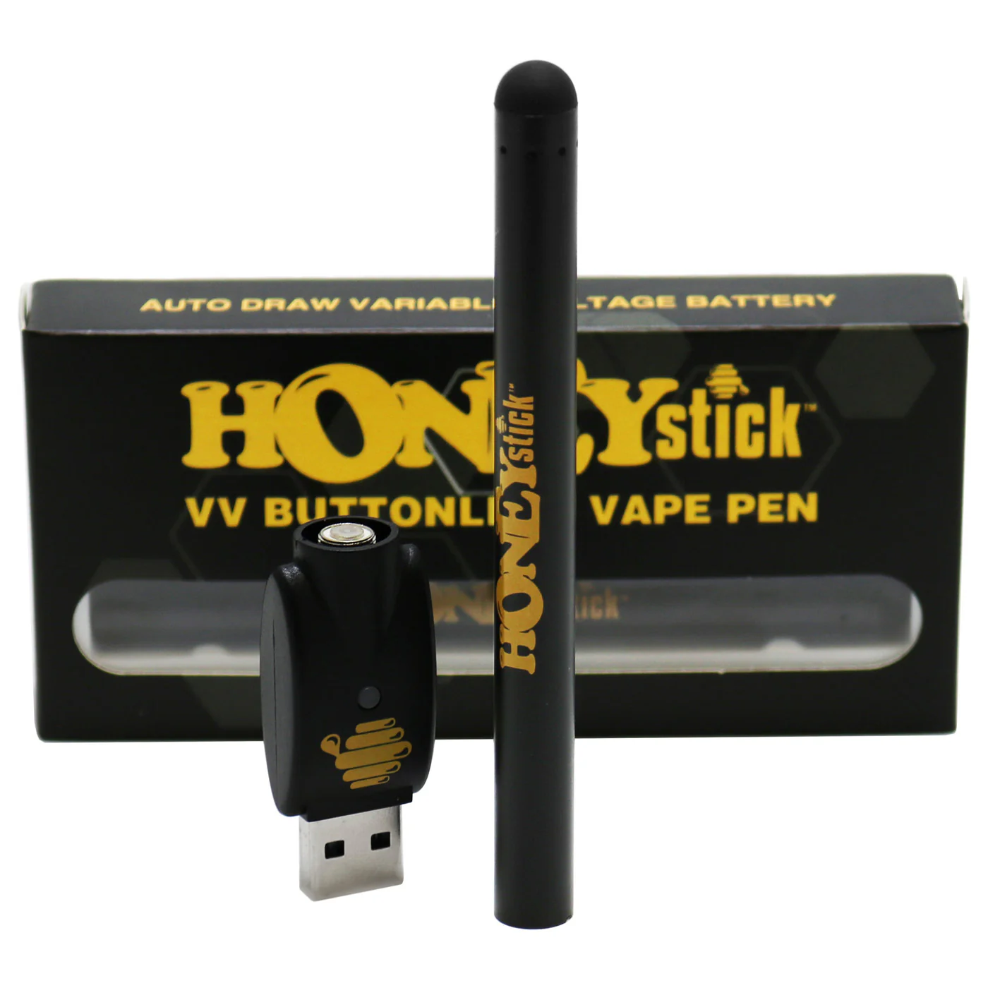 Honeystick Buttonless VV510 Thread Cart Vape Pen Battery - Image 5