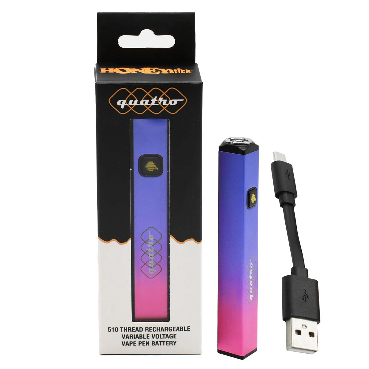 Honeystick Quatro - Square 510 Thread Battery Vape Pen - Image 11