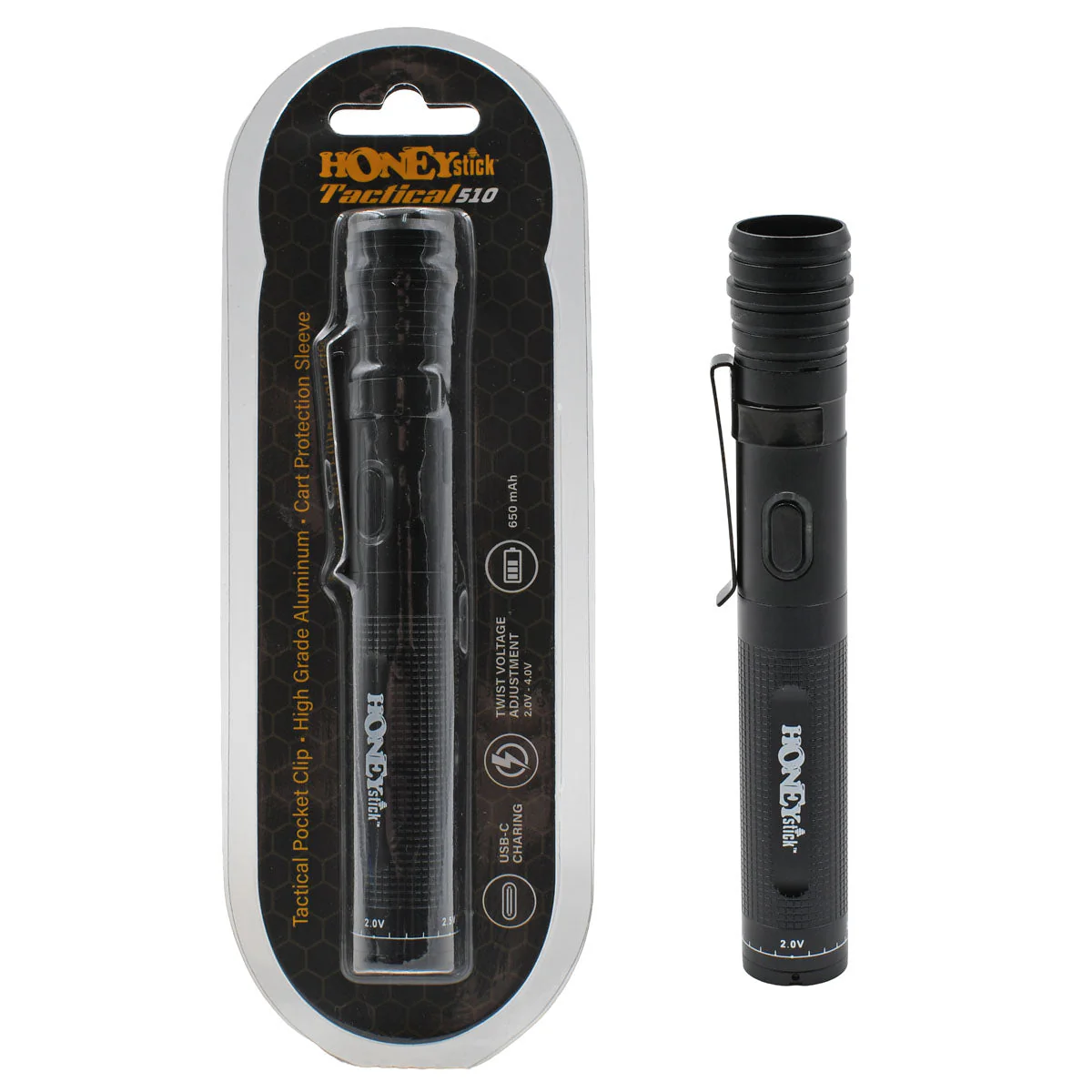 Honeystick Tactical 510 Thread Vape Cart Pen Battery - Image 8