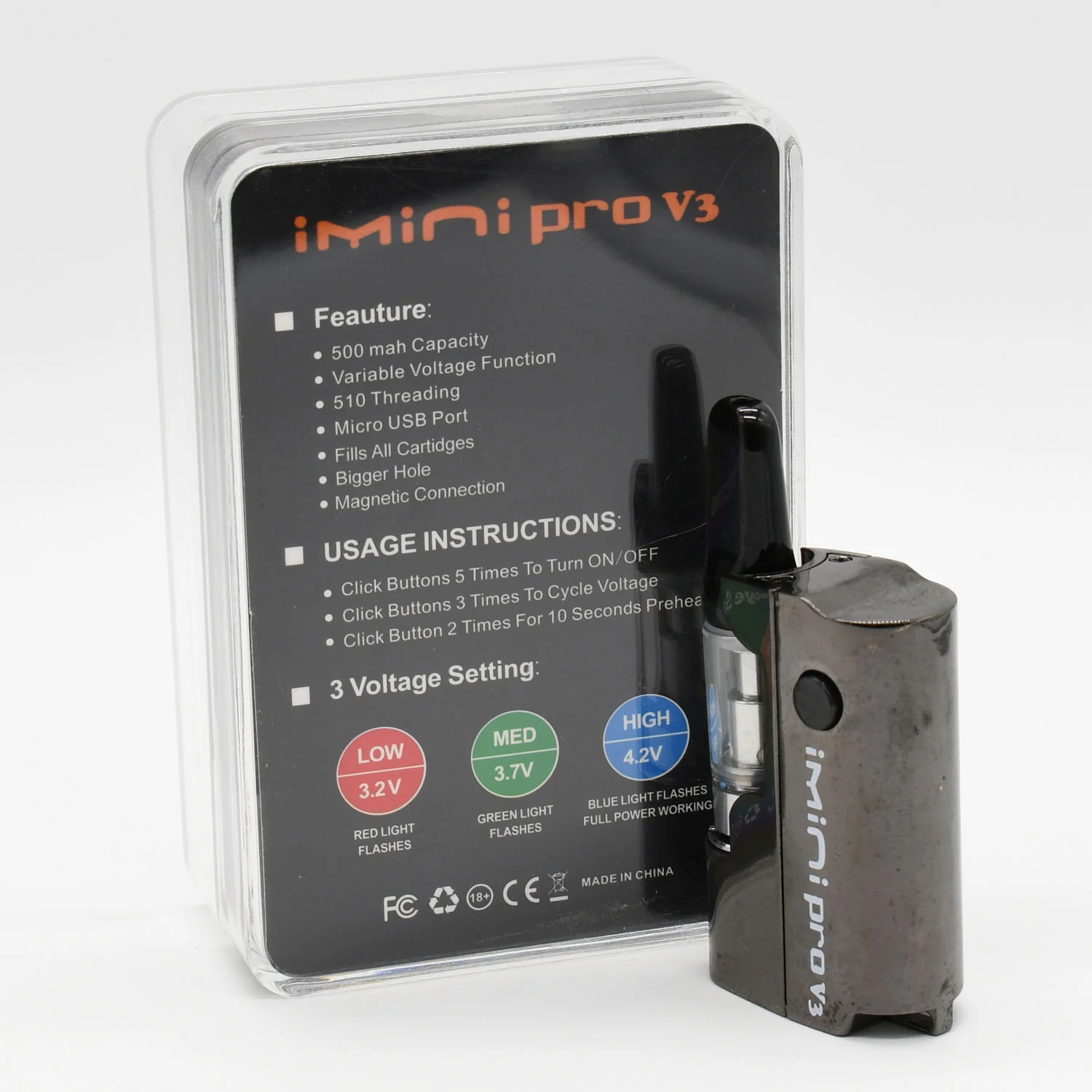 iMini PRO V3 510 Thread Vape Cart Battery - Image 23