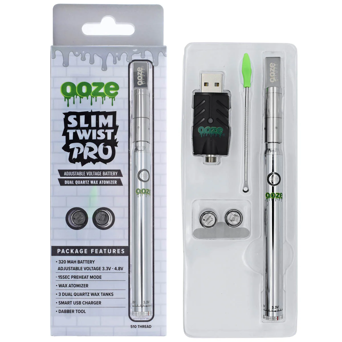 Ooze Slim Twist Pro Wax Pen Starter Kit - Image 10