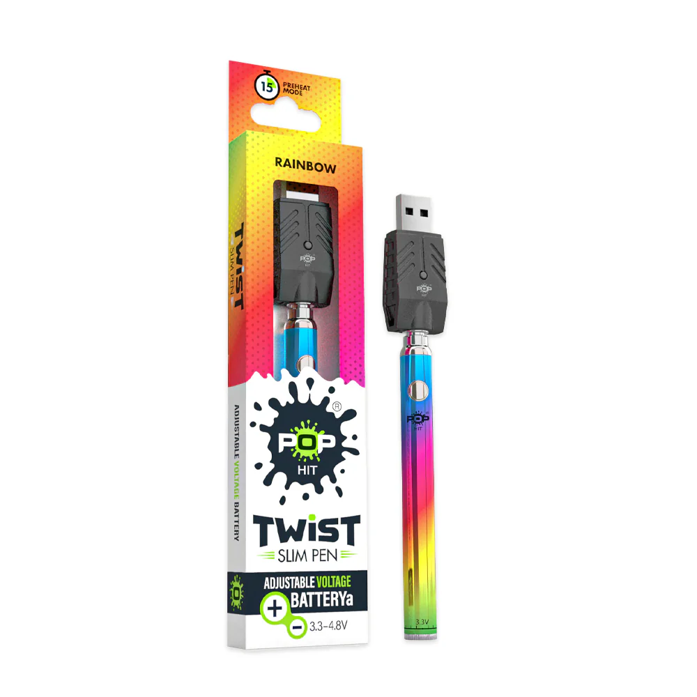Pop Hit Twist Slim Vape Cart Pen Battery - Image 3