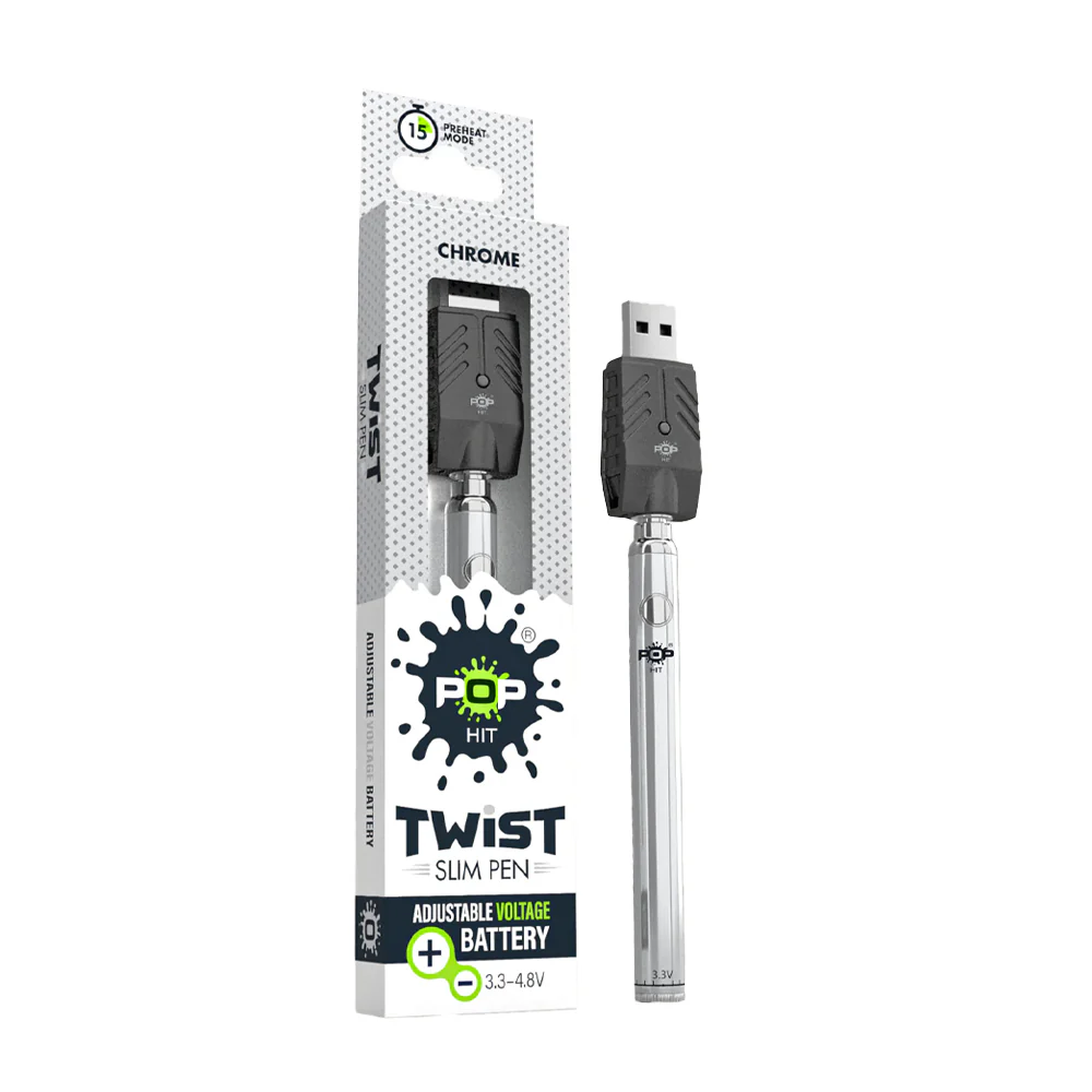 Pop Hit Twist Slim Vape Cart Pen Battery - Image 4