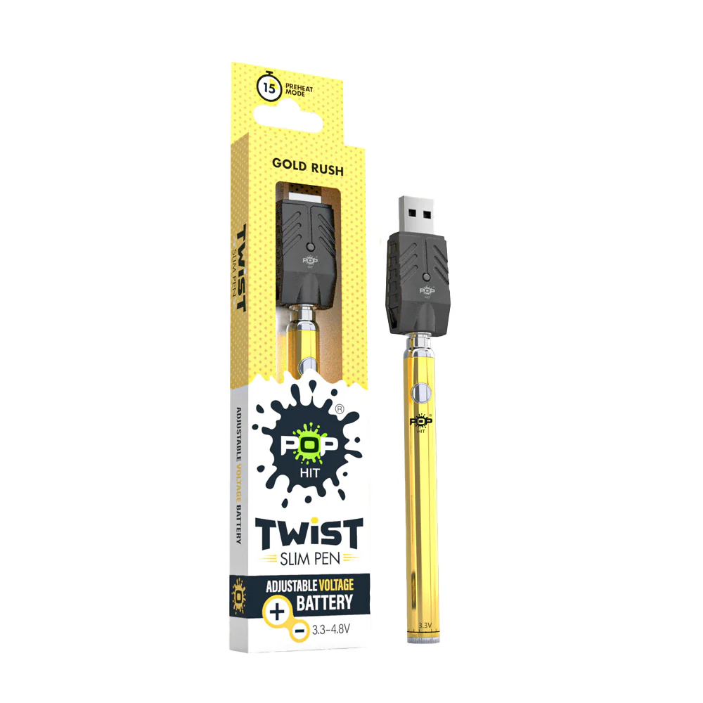 Pop Hit Twist Slim Vape Cart Pen Battery - Image 5